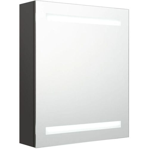 8720286332504 - Bonnevie - LED-Bad-SpiegelschrankBad Hängeschrank Anthrazit 50x14x60 cm vidaXL