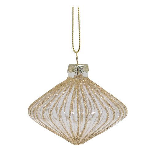 5712750374120 - Chic Antique Weihnachtskugel Diamantform aus Glas H65 Ø 8 cm 5712750374120 - Chic Antique Weihnachtskugel Diamantform aus Glas H65 Ø 8 cm