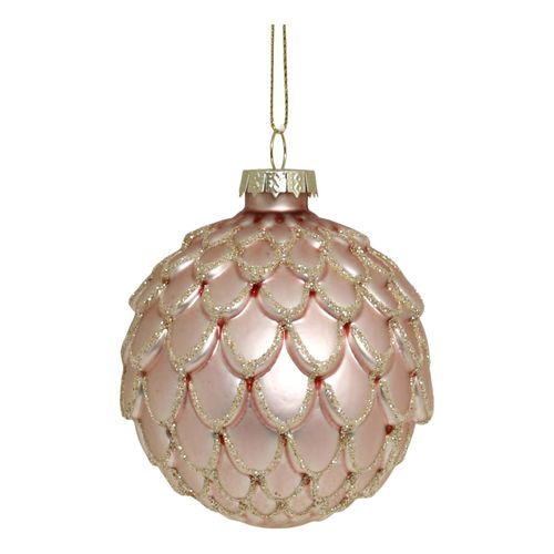 5712750373840 - Chic Antique Rosa Weihnachtskugel aus Glas Model 2 5712750373840 - Chic Antique Rosa Weihnachtskugel aus Glas Model 2
