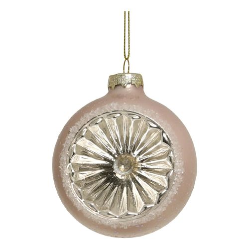 5712750373901 - Chic Antique Rosa Weihnachtskugel aus Glas Model 1