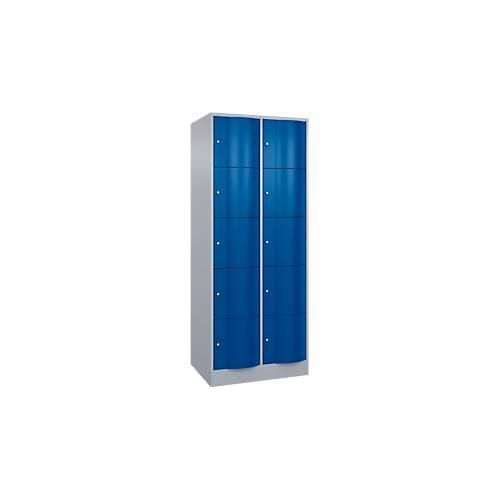 4068427609455 - Schließfachschrank Resisto 2 Abteile 10 Fächer B 772 x T 640 x H 1950 mm Weißalu Enzianblau 4068427609455 - Schließfachschrank Resisto 2 Abteile 10 Fächer B 772 x T 640 x H 1950 mm Weißalu Enzianblau