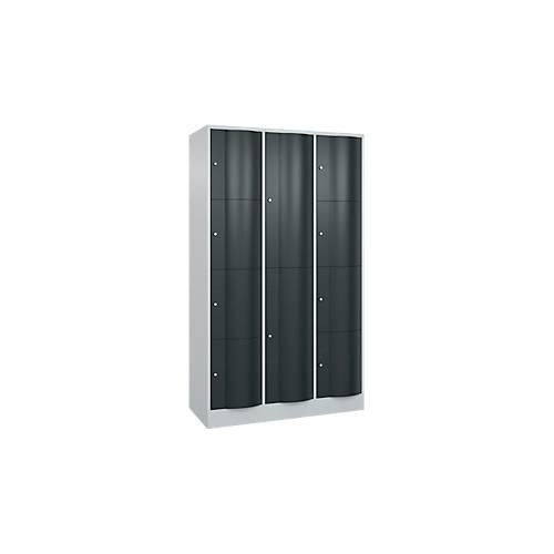 4064615907228 - Kombi-Schließfachschrank Resisto 3 Abteile 10 Fächer B 1148 x T 540 x H 1950 mm Lichtgrau Anthrazitgrau 4064615907228 - Kombi-Schließfachschrank Resisto 3 Abteile 10 Fächer B 1148 x T 540 x H 1950 mm Lichtgrau Anthrazitgrau