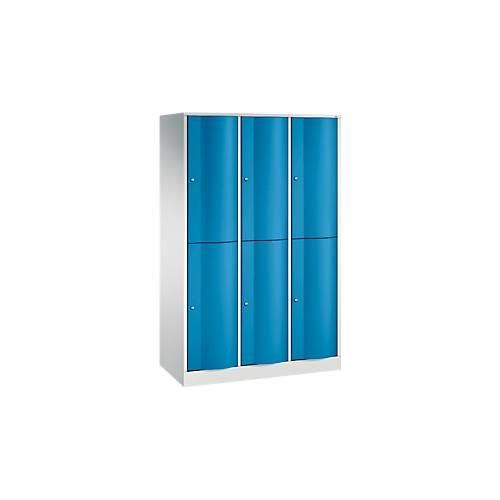 4067521529881 - Garderobenspind Resisto 3 Abteile 6 Fächer B 1148 x T 540 x H 1950 mm Lichtgrau Rubinrot 4067521529881 - Garderobenspind Resisto 3 Abteile 6 Fächer B 1148 x T 540 x H 1950 mm Lichtgrau Rubinrot