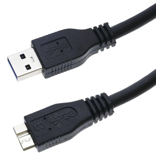 8434185544264 - CableMarkt - Hochgeschwindigkeits-USB-Kabel mit USB 30-Stecker Typ A auf MicroUSB-Stecker Typ B 1 m schwarz