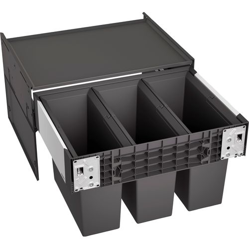 4020684738354 - Mülltrennsystem BLANCO Select II 60 3 schwarz B40cm H36cm T57cm Kunststoff Mülleimer Kunststoff Stahlblech 600 mm Untermass 4020684738354 - Mülltrennsystem BLANCO Select II 60 3 schwarz B40cm H36cm T57cm Kunststoff Mülleimer Kunststoff Stahlblech 600 mm Untermass