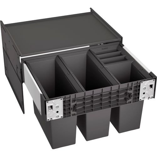 4020684738385 - Mülltrennsystem BLANCO Select II 60 4 schwarz B40cm H36cm T57cm Kunststoff Mülleimer Kunststoff Stahlblech 600 mm Untermass 4020684738385 - Mülltrennsystem BLANCO Select II 60 4 schwarz B40cm H36cm T57cm Kunststoff Mülleimer Kunststoff Stahlblech 600 mm Untermass