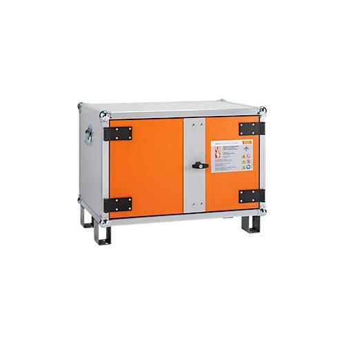 4052886464199 - Akku-Ladeschrank Premium 8 5 1-phasig LockEX Türverriegelung strombetriebener Rauchmelder akustischer Alarm belüftet mit Stapelfüßen B 890 x T 660 x H 620 mm lichtgrau reinorange 4052886464199 - Akku-Ladeschrank Premium 8 5 1-phasig LockEX Türverriegelung strombetriebener Rauchmelder akustischer Alarm belüftet mit Stapelfüßen B 890 x T 660 x H 620 mm lichtgrau reinorange