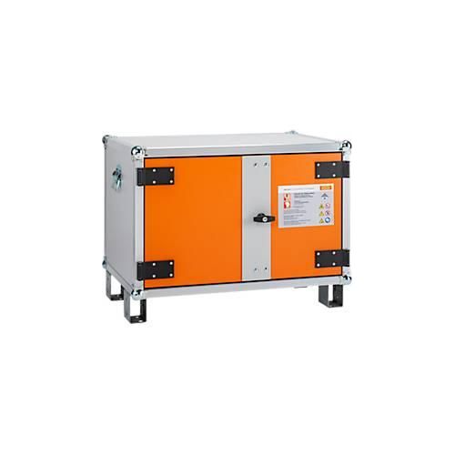 4052886464137 - Akku-Ladeschrank Basic 8 5 1-phasig 6-fach Steckdosenleiste belüftet 2 Rauchmelder mit Stapelfüßen B 800 x T 660 x H 620 mm lichtgrau reinorange 4052886464137 - Akku-Ladeschrank Basic 8 5 1-phasig 6-fach Steckdosenleiste belüftet 2 Rauchmelder mit Stapelfüßen B 800 x T 660 x H 620 mm lichtgrau reinorange