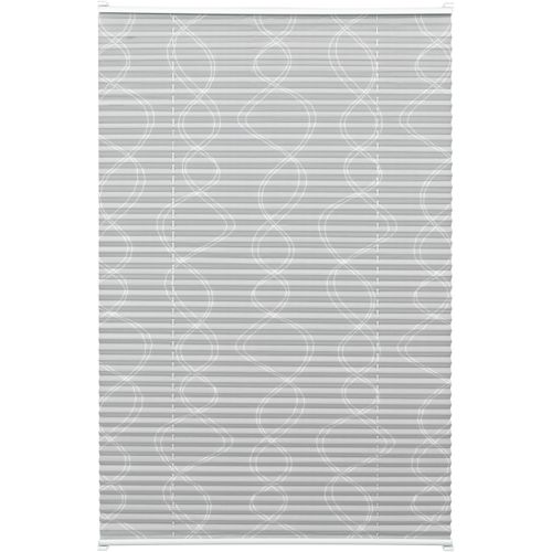 4003018313571 - Plissee EASYFIX Entry mit 2 Bedienschienen Plissees Gr 130 cm zweiseitig verschiebbar 50 cm grau Plissees ohne Bohren Plissee in der Breite kürzbar 4003018313571 - Plissee EASYFIX Entry mit 2 Bedienschienen Plissees Gr 130 cm zweiseitig verschiebbar 50 cm grau Plissees ohne Bohren Plissee in der Breite kürzbar