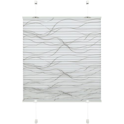 4003018342205 - Plissee EASYFIX Katy Wave mit 2 Bedienschienen Gr 3 weiß B70cm H130cm Obermaterial 100% Polyester Plissees in der Breite kürzbar