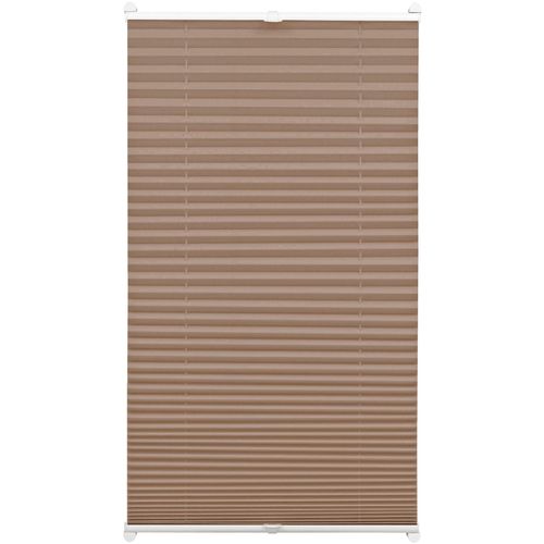 4003018289135 - Plissee EASYFIX Plissee mit 2 Bedienschienen GARDINIA Lichtschutz ohne Bohren verspannt Klemmfix in der Breite kürzbar braun 4003018289135 - Plissee EASYFIX Plissee mit 2 Bedienschienen GARDINIA Lichtschutz ohne Bohren verspannt Klemmfix in der Breite kürzbar braun