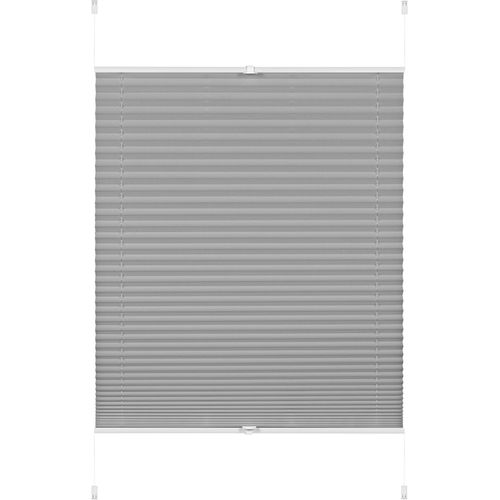 4003018352785 - Plissee EASYFIX Plissee Greta GARDINIA Lichtschutz ohne Bohren verspannt Klemmfix inkl dezenter Abdeckleiste (Staubschutz) grau