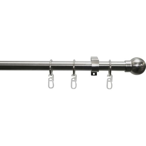 4003018343899 - Gardinenstange Gardinenstangen Set Metall GARDINIA Ø 19 mm 1-läufig Fixmaß verschraubt 1-Lauf silberfarben 4003018343899 - Gardinenstange Gardinenstangen Set Metall GARDINIA Ø 19 mm 1-läufig Fixmaß verschraubt 1-Lauf silberfarben