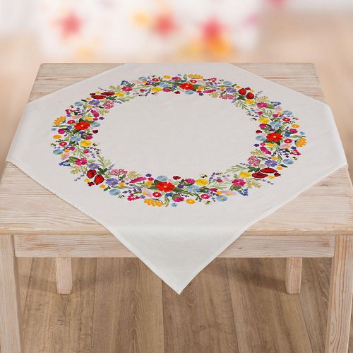 4058896284833 - Stickmitteldecke Bunte Blumenwelt 4058896284833 - Stickmitteldecke Bunte Blumenwelt