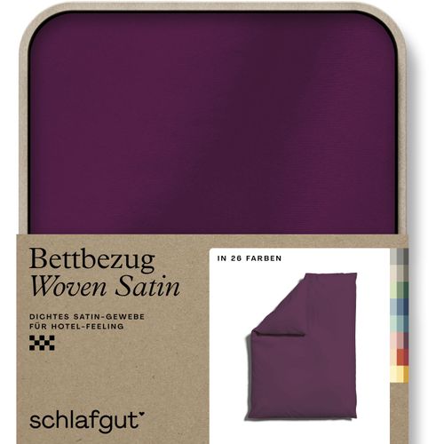 4007399469766 - Bettbezug SCHLAFGUT Woven Satin Bettbezüge Gr B L 135-140 cm x 200 cm Mako-Satin lila (purple deep) besonders dicht gewebt Mix & Match passender Kissenbezug erhältlich