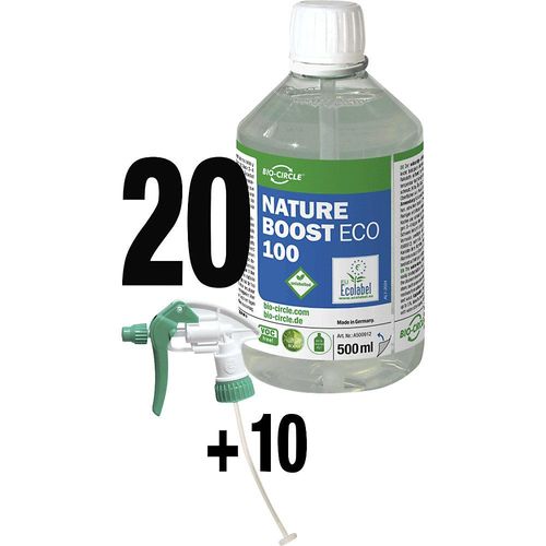 4024048805492 - Bio-Circle Allzweckreiniger Nature Boost Eco 100 20 Flaschen à 500 ml und 10 Sprayer Inhalt 10 l