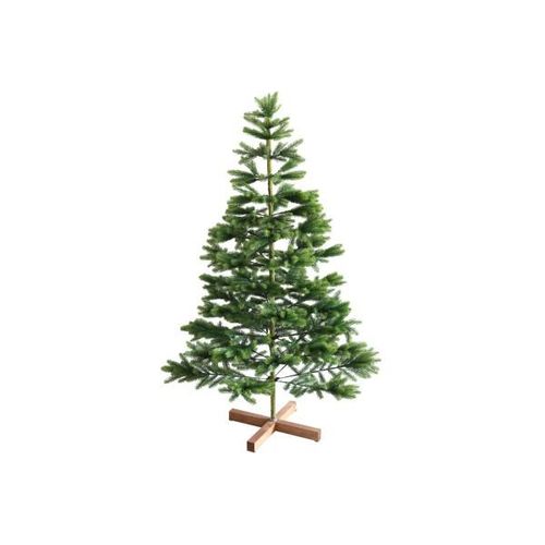 4057984016387 - Premium Kunst Weihnachtsbaum grün mit Holzständer 180 cm Äste klappbar