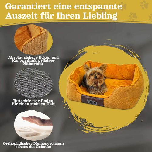 4260307167493 - DEAR DARLING DD-04BRS Luxus Hundebett Katzenbett braun Gr S 50x40cm mit Memoryschaum Matratze 4260307167493 - DEAR DARLING DD-04BRS Luxus Hundebett Katzenbett braun Gr S 50x40cm mit Memoryschaum Matratze