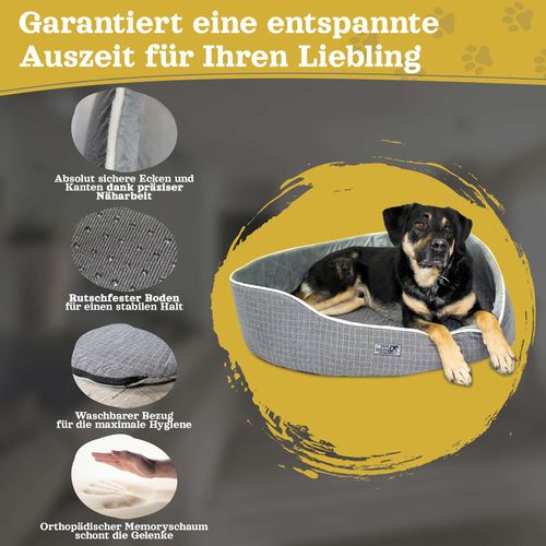 4260307167530 - DEAR DARLING DD-05GRL Luxus Hundebett Katzenbett Anthrazit Gr L 70x60cm Korb Memoryschaum Matratze 4260307167530 - DEAR DARLING DD-05GRL Luxus Hundebett Katzenbett Anthrazit Gr L 70x60cm Korb Memoryschaum Matratze