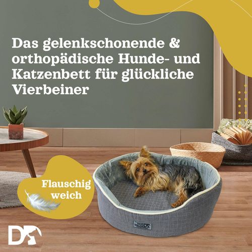 4260307167523 - DEAR DARLING DD-05GRS Luxus Hundebett Katzenbett Anthrazit Gr S 52x43cm mit Memoryschaum Matratze 4260307167523 - DEAR DARLING DD-05GRS Luxus Hundebett Katzenbett Anthrazit Gr S 52x43cm mit Memoryschaum Matratze