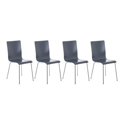 4251380487530 - 4er-Set Wartezimmerstuhl PEPE mit ergonomisch geformten Holzsitz und Metallgestell I 4x Konferenzstuhl In verschiedenen Farben erhältlich 4251380487530 - 4er-Set Wartezimmerstuhl PEPE mit ergonomisch geformten Holzsitz und Metallgestell I 4x Konferenzstuhl In verschiedenen Farben erhältlich