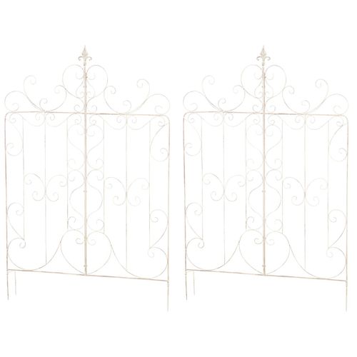 4255716327774 - 2er Set Rankgitter Mandevilla Aus Eisen I Rankzaun Im Landhausstil I Steckzaun Für Den Garten 4255716327774 - 2er Set Rankgitter Mandevilla Aus Eisen I Rankzaun Im Landhausstil I Steckzaun Für Den Garten
