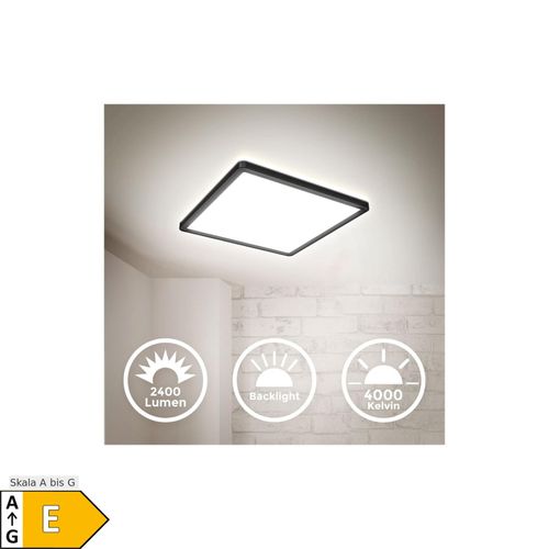 4057722005703 - Led Deckenlampe Panel indirekt ultraflach Deckenleuchte Wohnzimmer Flur schwarz - Bklicht 4057722005703 - Led Deckenlampe Panel indirekt ultraflach Deckenleuchte Wohnzimmer Flur schwarz - Bklicht