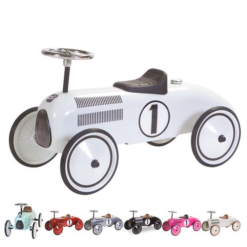 8712051205045 - RETRO ROLLER Kinder Laufauto Rutschauto Baby Rutscher Auto Bobby Car Fahrzeug Farbe Lewis Weiß