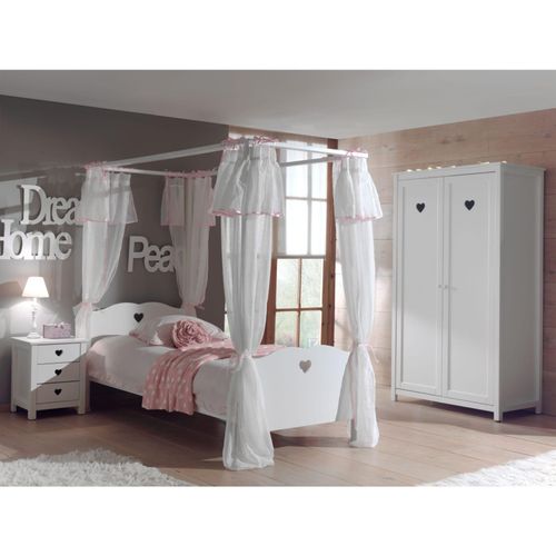 5420070215664 - Vipack 4tlg Set Amori mit Himmelbett inkl Vorhang Nachtkommode & Kleiderschrank 2trg 5420070215664 - Vipack 4tlg Set Amori mit Himmelbett inkl Vorhang Nachtkommode & Kleiderschrank 2trg