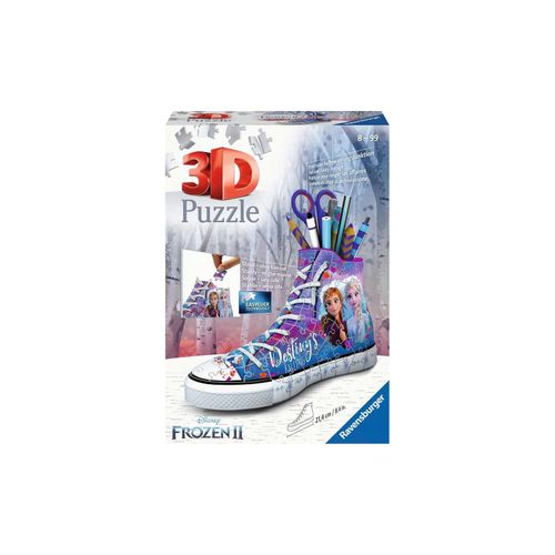 4005556121212 - Ravensburger 3D Puzzle 12121 Sneaker Disney Frozen 2 - Praktischer Stiftehalter - 108 Teile - Schreibtisch-Organizer für Kinder ab 8 Jahren