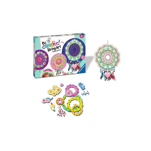 4005556182350 - Ravensburger 18235 String Art MaxiDreamcatcher String Art Bastelset für Kinder ab 8 Jahren Kreative Traumfänger mit LEDs