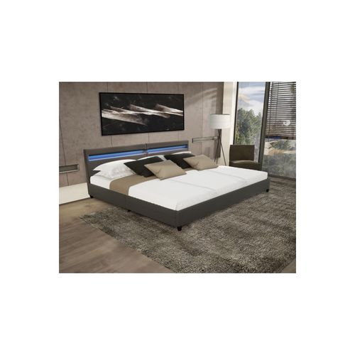 4058166270573 - Familienbett mit Schubladen nube Farbe Dunkelgrau Ausführung mit Matratze Familienbett Bett LED-Bett Bett-Inklusive-Schubladen - Home Deluxe 4058166270573 - Familienbett mit Schubladen nube Farbe Dunkelgrau Ausführung mit Matratze Familienbett Bett LED-Bett Bett-Inklusive-Schubladen - Home Deluxe