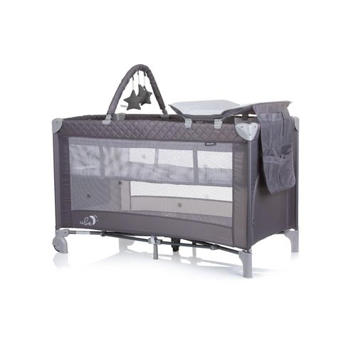 3800931058029 - Reisebett Luna 2 Ebenen Wickelauflage klappbar Spielbogen Faltmatratze hellgrau 3800931058029 - Reisebett Luna 2 Ebenen Wickelauflage klappbar Spielbogen Faltmatratze hellgrau