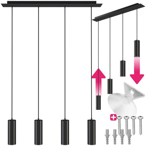 4061173261038 - tectake® Pendelleuchte 4-flammig 4x GU10 40 W längenverstellbare Kabel 75 x 9 x 146 cm 4061173261038 - tectake® Pendelleuchte 4-flammig 4x GU10 40 W längenverstellbare Kabel 75 x 9 x 146 cm