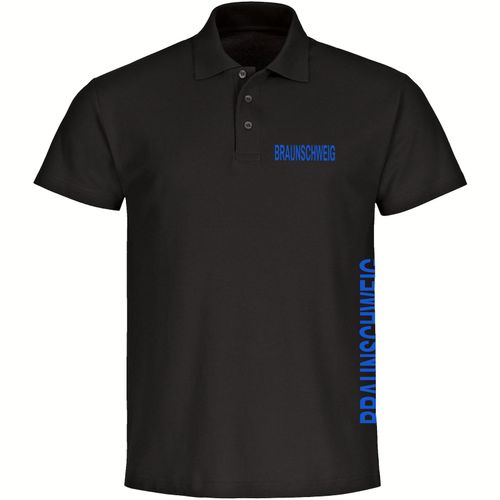 4068859198619 - multifanshop Poloshirt - Braunschweig - Brust & Seite - Druck blau - Polo 4068859198619 - multifanshop Poloshirt - Braunschweig - Brust & Seite - Druck blau - Polo