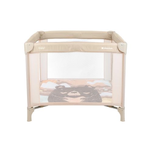 3801003030165 - Kikkaboo Laufstall Enjoy Reisebett klappbar Matratze Sichtfenster Tragetasche beige braun 3801003030165 - Kikkaboo Laufstall Enjoy Reisebett klappbar Matratze Sichtfenster Tragetasche beige braun