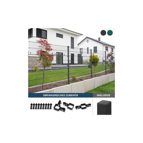 4058166209146 - Doppelstabmattenzaun MORATA - Anthrazit Variantenauswahl