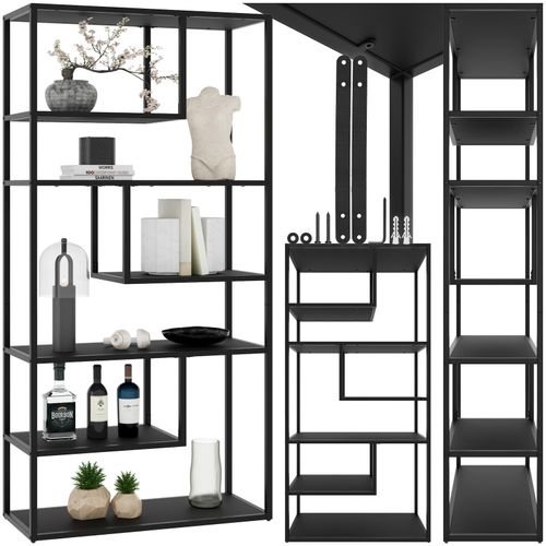 4061173263025 - tectake® Standregal  Industrial Look mit 6 Fächern inklusive Kippschutz 85 x 35 x 188 cm
