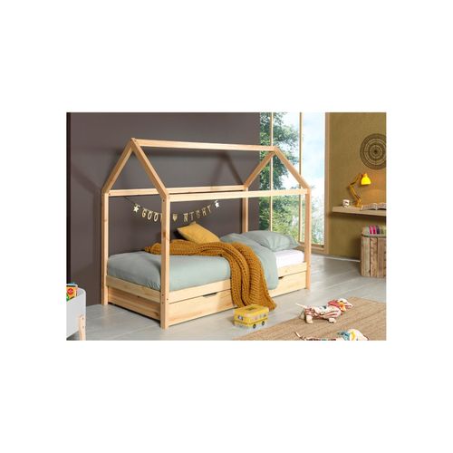 5420070231749 - VIPACK - Dallas 2 Hausbett 90 x 200 cm Liegefläche inkl Bettschublade Natur