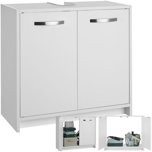 4061173262905 - tectake® Unterschrank mit 2 Türen - Robuste Griffe - Platzsparender Badschrank mit Siphonöffnung - Fassungsvermögen 20 kg - Weiß 4061173262905 - tectake® Unterschrank mit 2 Türen - Robuste Griffe - Platzsparender Badschrank mit Siphonöffnung - Fassungsvermögen 20 kg - Weiß