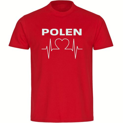 4068859228392 - multifanshop Herren T-Shirt - Polen - Herzschlag - Druck weiß - Männer 4068859228392 - multifanshop Herren T-Shirt - Polen - Herzschlag - Druck weiß - Männer