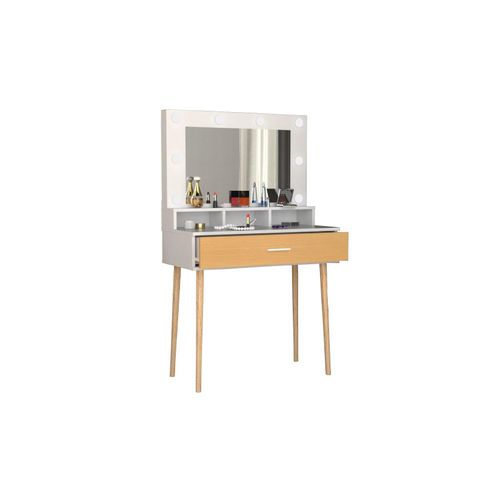 4051814431470 - Frisiertisch Maße ca H 133 x B 80 x T 40 cm Schminktisch mit Schublade und Spiegel Kosmetiktisch - Lindas 4051814431470 - Frisiertisch Maße ca H 133 x B 80 x T 40 cm Schminktisch mit Schublade und Spiegel Kosmetiktisch - Lindas