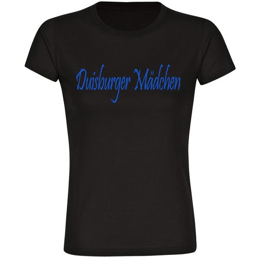 4068859062422 - multifanshop Damen T-Shirt - Duisburg - Duisburger Mädchen - Druck blau - Frauen