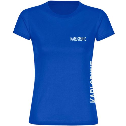 4068859020668 - multifanshop Damen T-Shirt - Karlsruhe - Brust & Seite - Druck weiß - Frauen