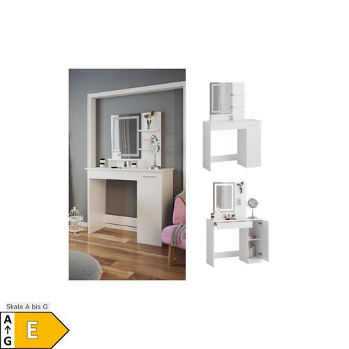 4066731228157 - Schminktisch Frisiertisch Schminkkommode Julia Weiß LED-Spiegel 90x138 cm modern Schlafzimmer Kommode Schublade Ablage Aufbewahrung Kosmetiktisch Schminkkonsole Make-Up-Tisch 4066731228157 - Schminktisch Frisiertisch Schminkkommode Julia Weiß LED-Spiegel 90x138 cm modern Schlafzimmer Kommode Schublade Ablage Aufbewahrung Kosmetiktisch Schminkkonsole Make-Up-Tisch