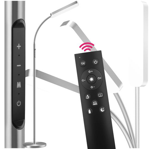 4061173261137 - tectake® Stehlampe 5 Lichtmodi LED 12 W flexibler Schwanenhals 22 x 176 cm