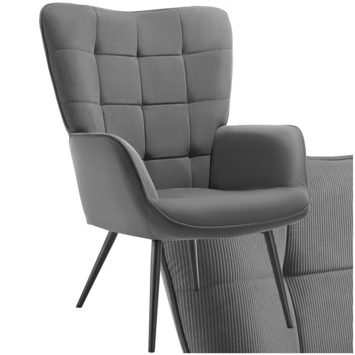 4061173268495 - tectake® Sessel gepolstert runde Stahlbeine 72 x 76 x 1005 cm