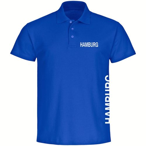 4068859010584 - multifanshop Poloshirt - Hamburg - Brust & Seite - Druck weiß - Polo