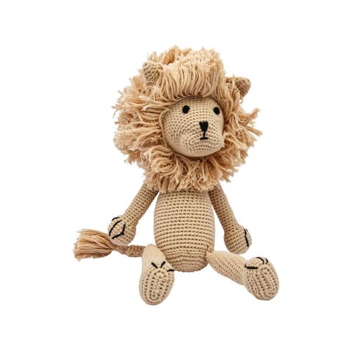 4255686400422 - Handgestrickter Löwe Lionel gehäkelt Spielzeug 32 cm aus Baumwolle 4255686400422 - Handgestrickter Löwe Lionel gehäkelt Spielzeug 32 cm aus Baumwolle