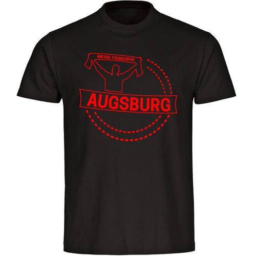 4068859132019 - multifanshop Herren T-Shirt - Augsburg - Meine Fankurve - Druck rot - Männer 4068859132019 - multifanshop Herren T-Shirt - Augsburg - Meine Fankurve - Druck rot - Männer